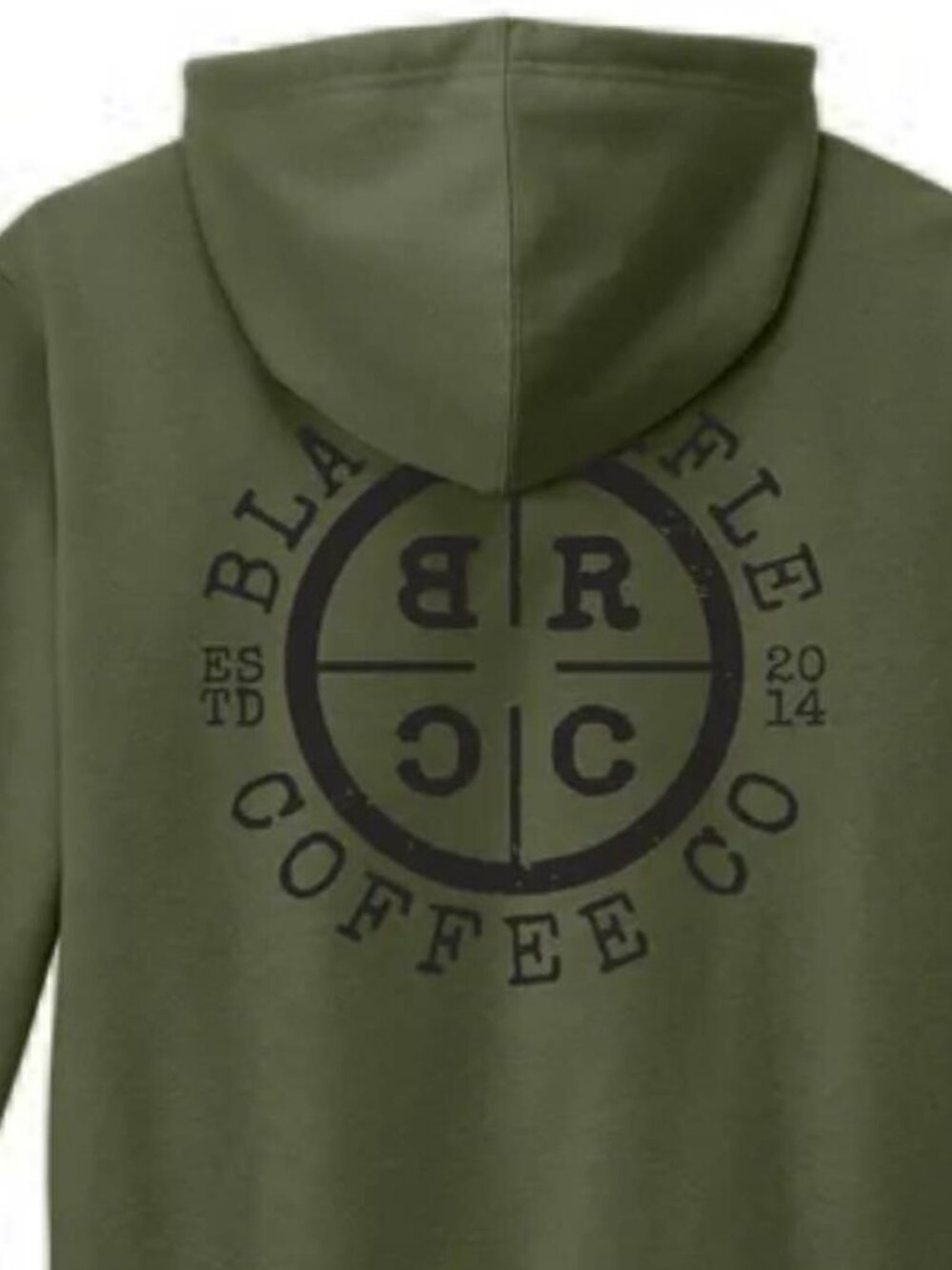 Black Rifle Coffee Company Men's Small Olive Green Hoodie - New - Picture 2 of 3
